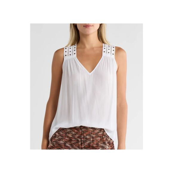 RAMY BROOK Glenn Studded Sleeveless Top - Picture 1 of 8
